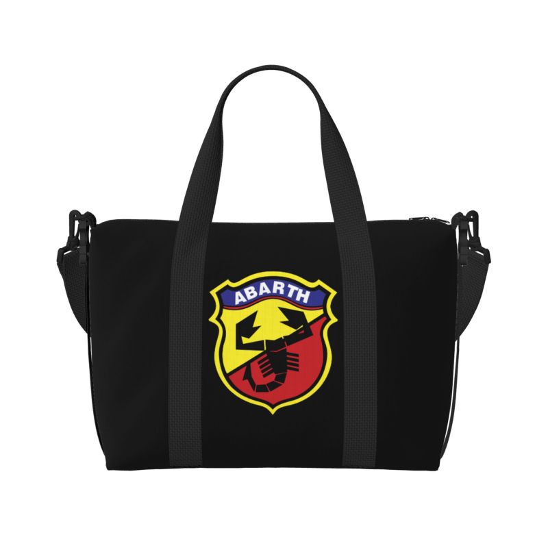 

Abarth Cool Print Travel Duffel Bags Unisex Waterproof Foldable Overnight Bag with Shoulder Strap Lightweight Sport Gym Yoga Bag