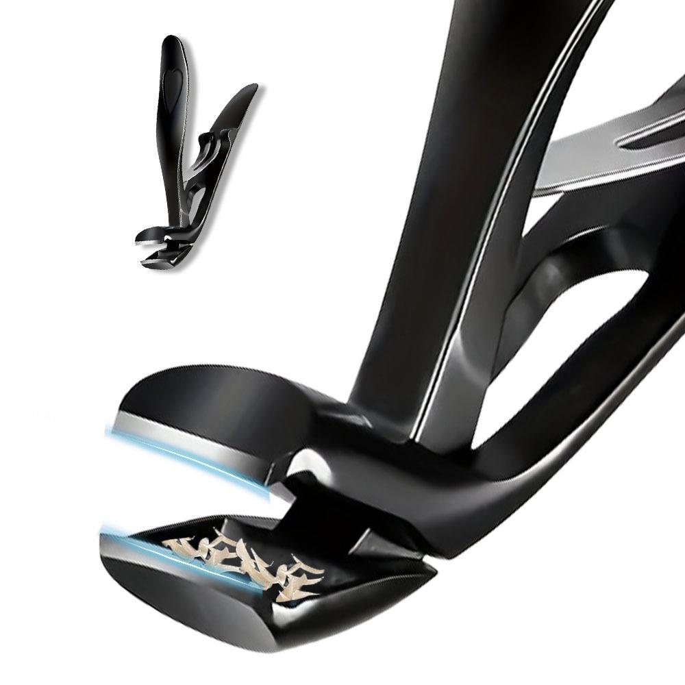 Stainless steel elbow rubber and plastic nail clippers large opening secondary cutting anti-splash nail clipper set