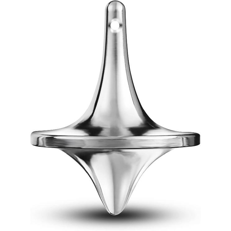 Spinning Top Accurate Metal Spinner Top Desktop Gyro Toys Little Fidget Toys (Silver,Gold, Black)