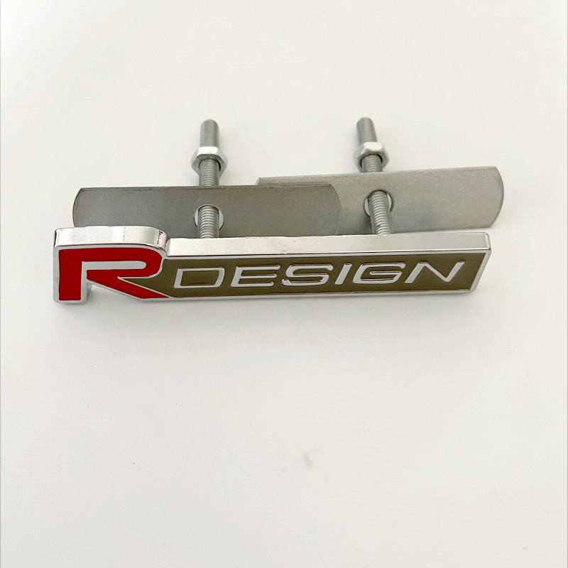3D Metall RDesign R Design Frontgrill Auto Plakette Aufkleber Emblem Decal Dekoration Für VOLVO XC40 XC60 XC90 V90 S90 S60 V60 V40 C70