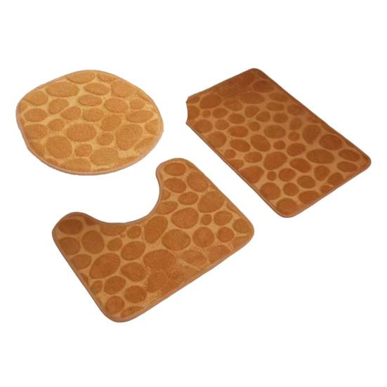 Non-slip Floor Mat U-shaped Pad Three-piece Set Wear Resistant Solid Color