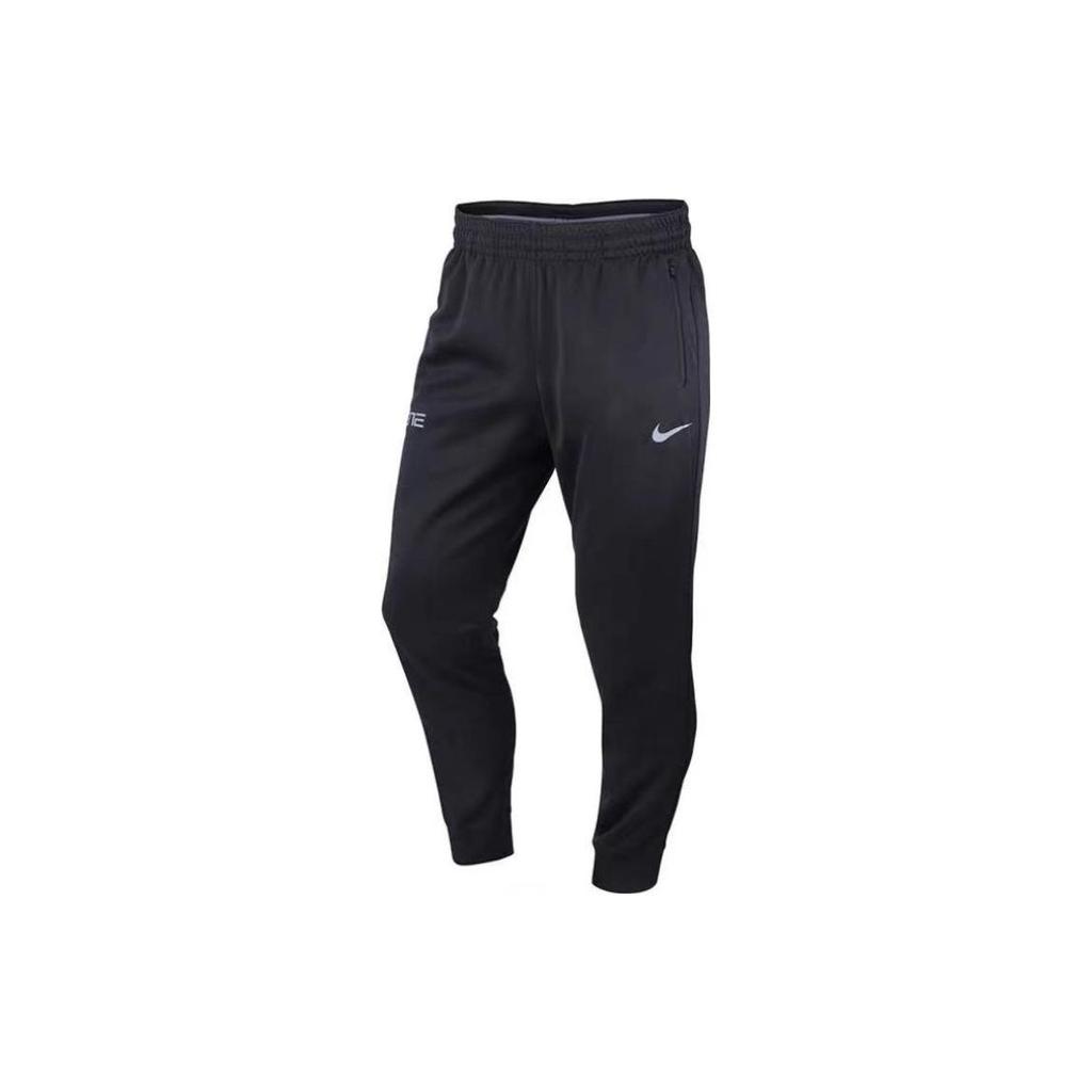 Nike Logo Print Quick-Dry Tapered Knit Sports Pants Men bottoms Black 904444-010