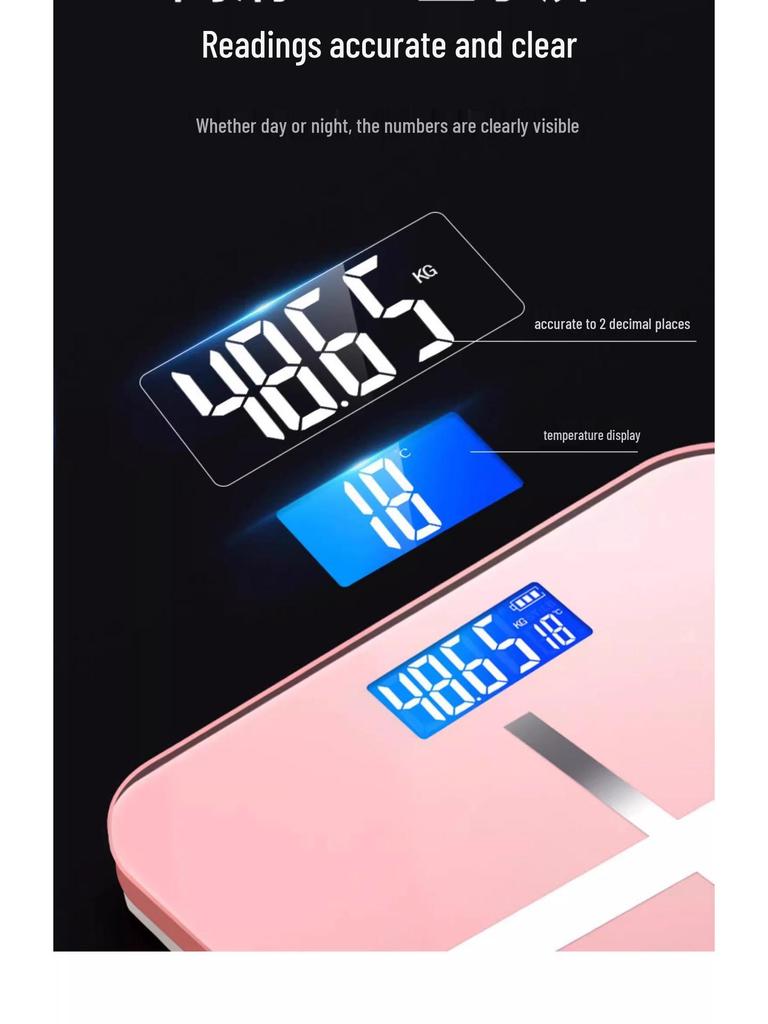 Smart Electronic Body Scale: High Precision, Accurate, Rechargeable, Perfect for Weight Loss Tracking.
