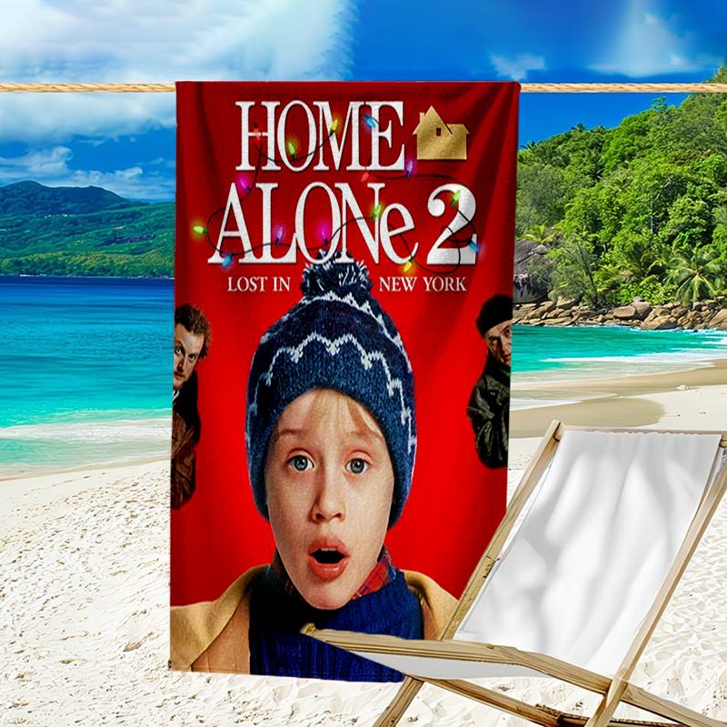 Ultra-Soft Beach Towel with Home Alone Theme,Ideal for Pool - Camping, Diving - Perfect Travel Essential, Vibrant Beach Towel.