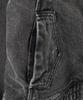 Toffee Vintage Snap Denim Blouson Jacket (Deep Grey)