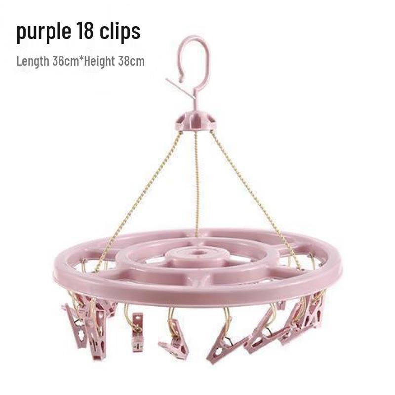 Multi-Clip Clothes Drying Hanger