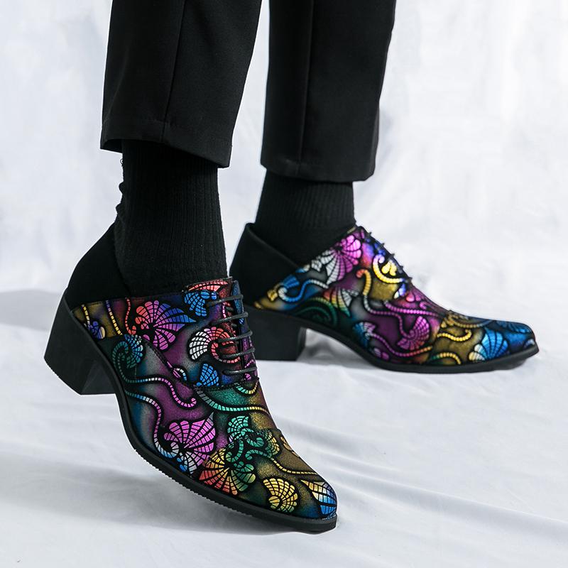 New Men's Height Increasing Shoes  Fashion Has a Unique Style Leisure Business Party Nightclub Adult Men's Shoes Plus Size-46