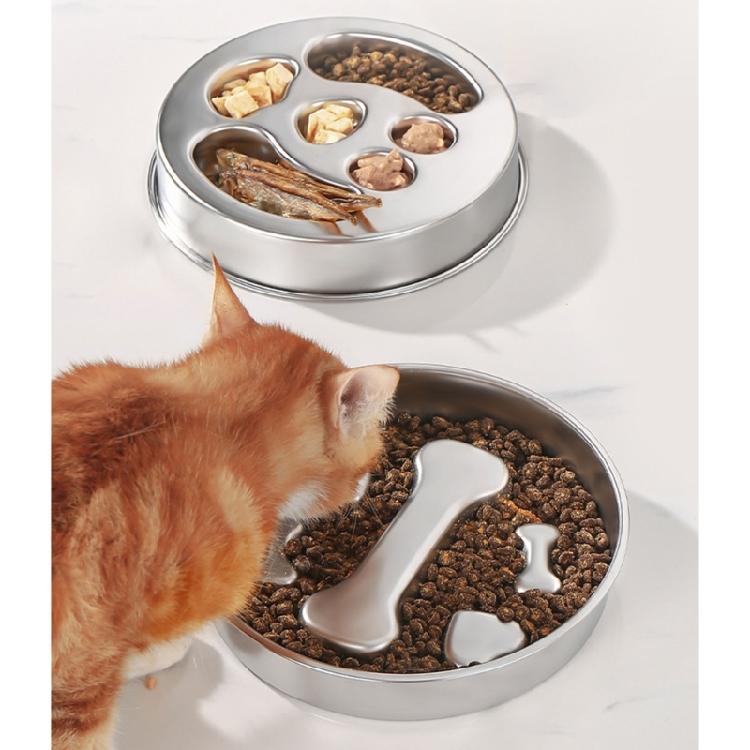 Slow Feeder Dog Bowl Fun Bloat Stop Pet Bowl for Fast Eater,Slows Down Pet Eating Stainless Steels Dog Food Bowls