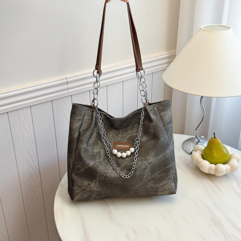 

Сумки Женские сумки через плечо большой вместимости 2025 года, новинка осени и зимы, студенческая модная сумка-тоут для подмышек, портативная