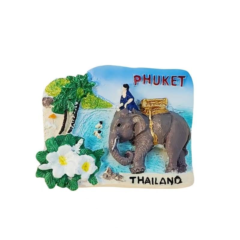 Phuket Island Landscape Fridge Magnet - 3D Thailand Souvenir Tropical Beach & Limestone Decor Unique Asian Gift Send To Friends