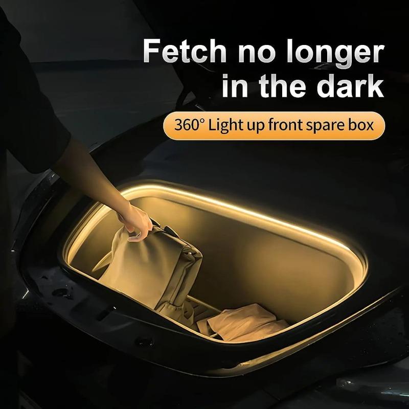 Universal for Tesla Model 3 Y - 12V Front Trunk Frunk LED Ambient Surround Light Flexible Silicone Strip Decorative Lamp