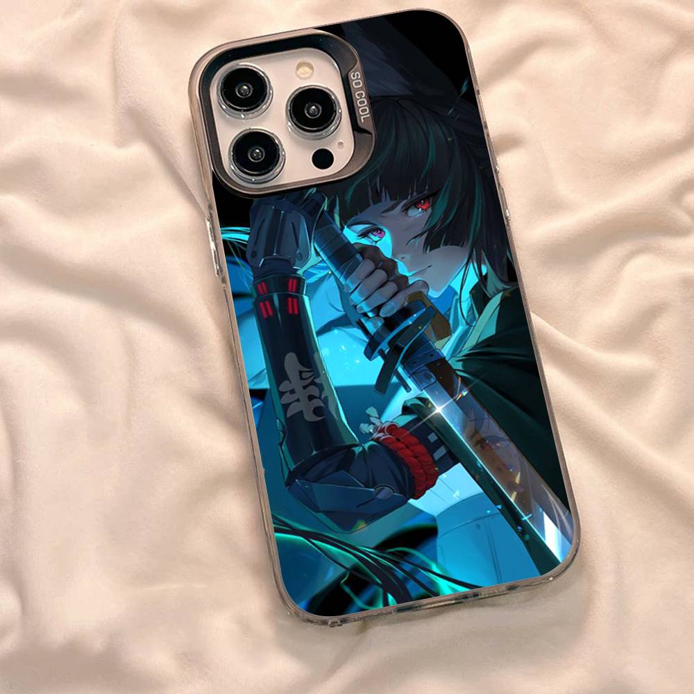 Hoshimi Miyabi ZZZ Phone Case For IPhone 17 16 15 14 13 12 11 Pro Max Plus Color Silver Cover