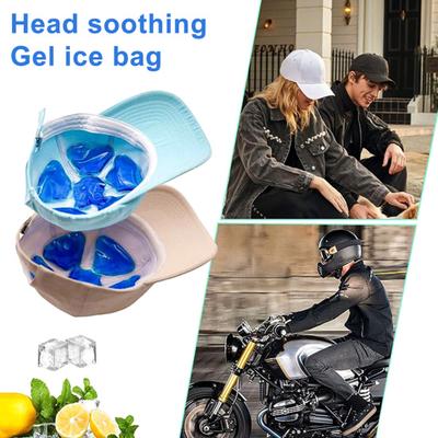 Adjustable Hat Accessories Hard Hat Cooling Bag PVC Gel Ice Pads Reusable Ice Stickers for Outdoor Sports Hiking