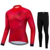 Mens Cycling Jersey Bib Shorts Set Breathable Quick-Dry Bike Apparel Road Mountain Riding