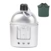 Zink Zinklegierung Wander Rucksackreisen Camping mit Abdecktasche Kochgeschirr Set Holzofen Tasse Set Feldflasche Tasse