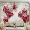 3D Photo Wallpaper Beautiful Stereo Jewelry Flower TV Wall Mural Living Room Bedroom Mural Wallpaper