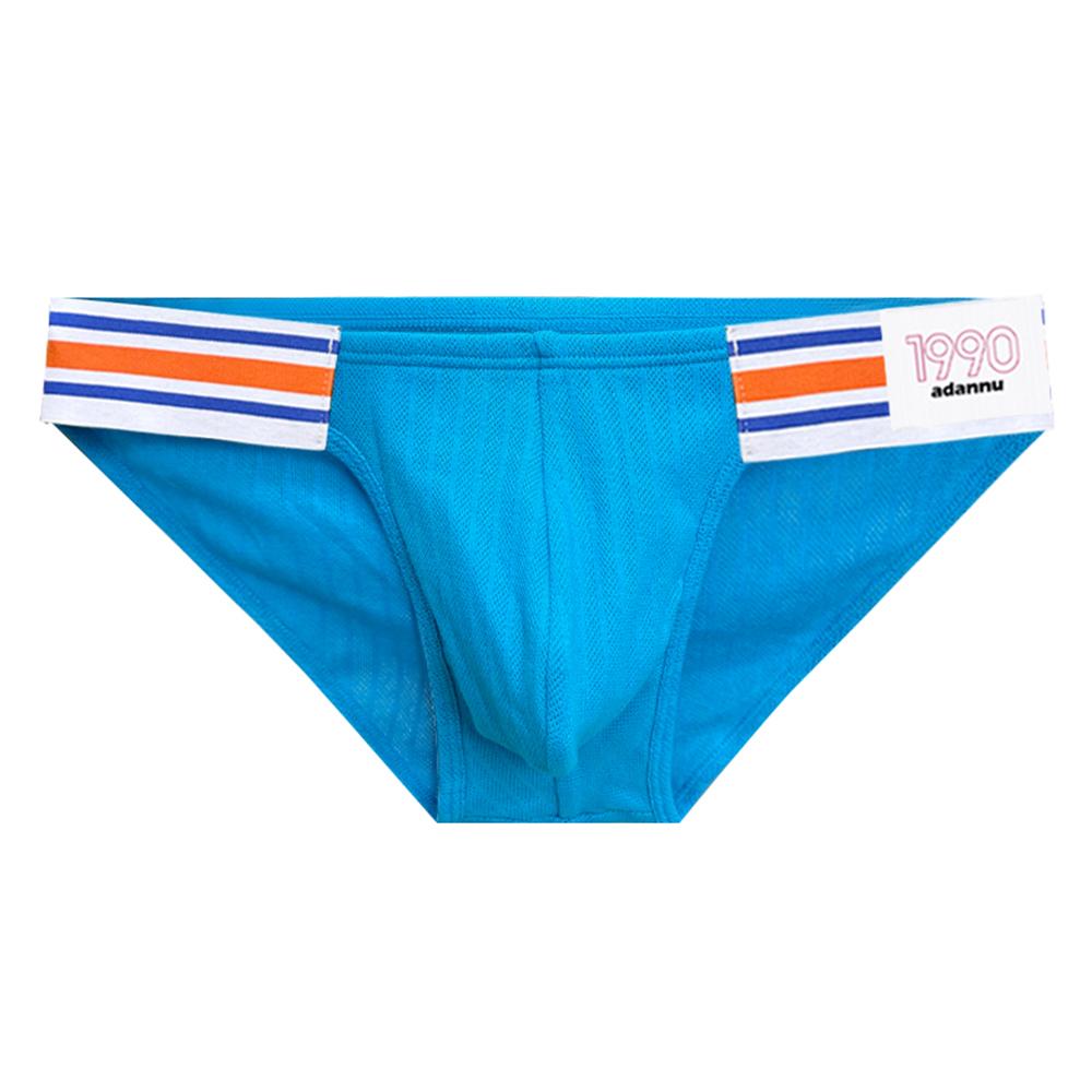 Comfortable Sports Men's Cotton Briefs Low Waist Big U Pouch Underwear Hip Lift Sexy Personality Male Fashion Panties Underpants