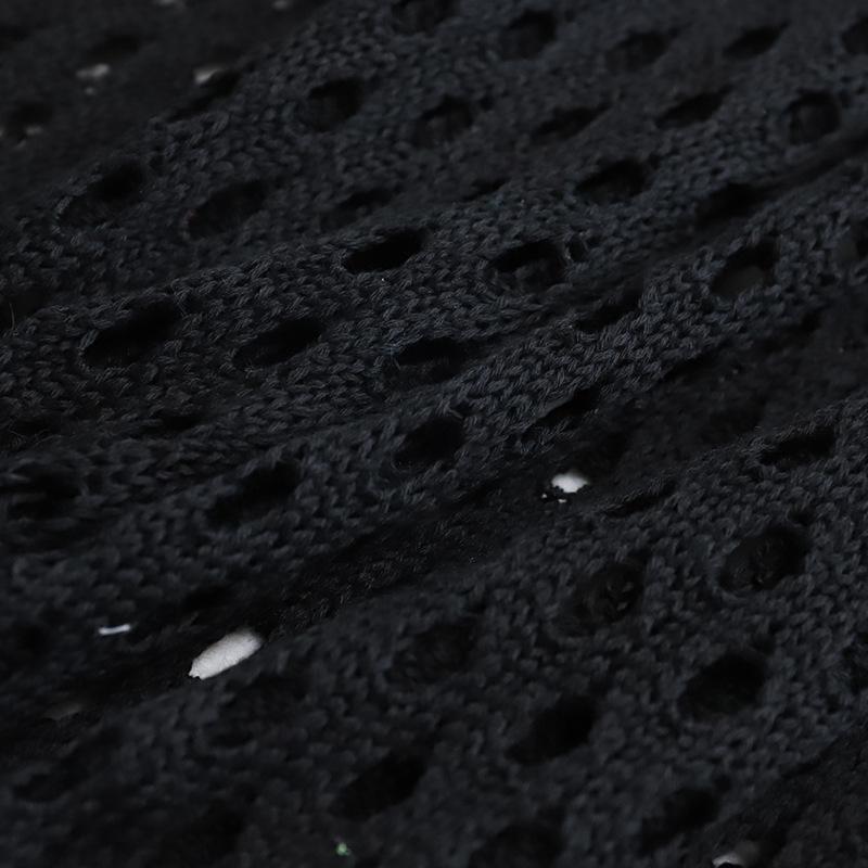 Letní dámský dutý pletený pulovr přehoz plážová dovolená bikiny sluneční košile šaty