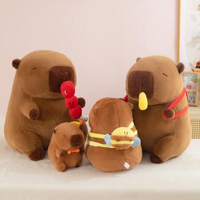 New Candied Haws Capybara Plush Toys Cute Capybara Dolls Candied Haws Can Be Stretched and Sent To Children