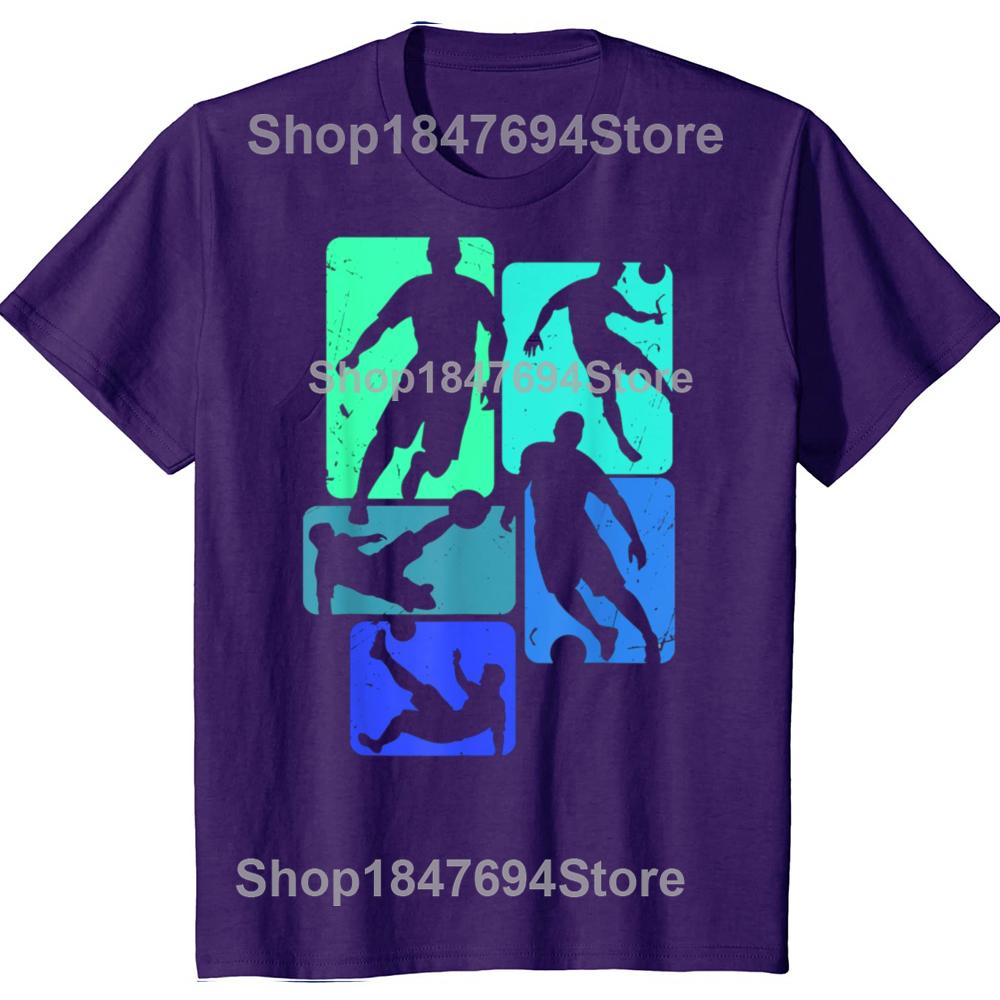 

Funny Soccer Player Retro Boys Graphic T-shirts Tshirt Men Women s Fashion Casual Oversized 100% Cotton Sports T Shirt 4XL