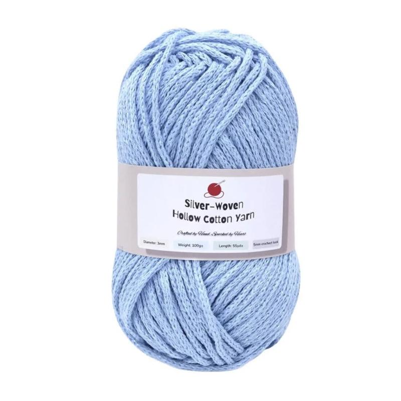Hollow Craft Yarn for Crochet Hat and Handmade Bags, Flexible Knitting Yarn Roll for DIY Handbags and Weaving Project