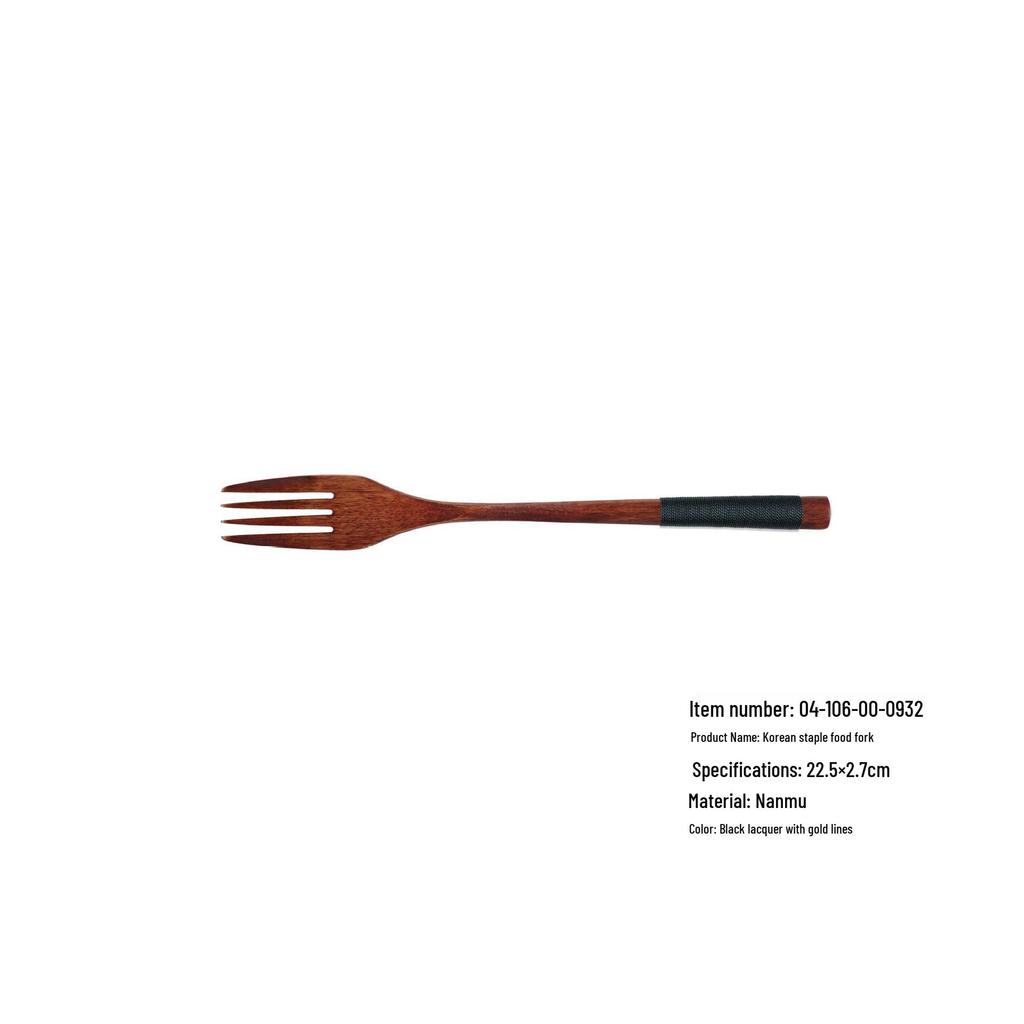 Japanese Korean Wooden Spoon & Chopsticks Set - Portable Tableware for Soup, Rice, and Serving.