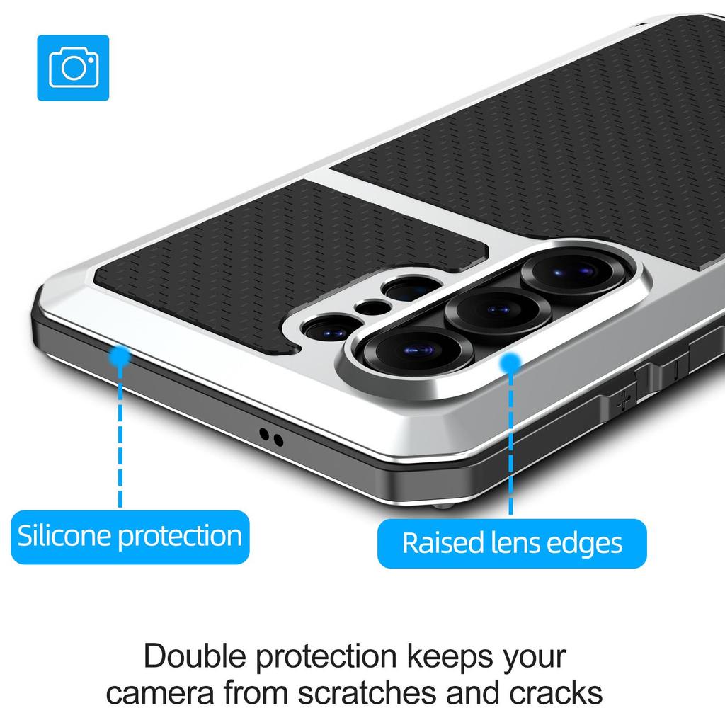 Drop-proof Airbag Stand Phone Case with Lens Protection for S23/S24 Ultra/S25/S26 - Hot Selling