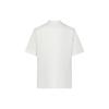 Y-3 SS23 Letter Logo Print Half-Zip Round Neck Short Sleeve T-Shirt Unisex Tops White IA3109