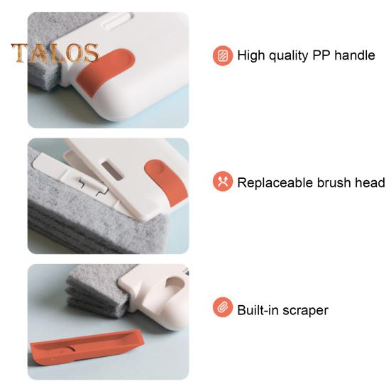 4Pcs 2 In 1 Cleaning Brush Set Detachable Window Track Cleaner with Strong Bristles Stubborn Dirt Remover