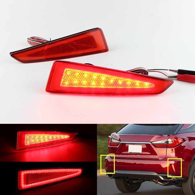 

LED Rear Bumper Reflector Light Red/Balck Lens For Lexus 2015-2025 Rx300 Rx350 Rx450h OEM#:8192048050 Brake lamp Car Accessories