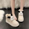 Cute Chunky Winter Booties Round Toe Plush Snow Boots for Women Y2k Padded Boot Trend 2025 Designer Luxury Fashion Woman Shoes