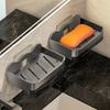 ABS Soap Holder Bathroom Soap Dish With Drain Water Wall Mounted Soap Box Bathroom Accessories
