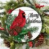 Vintage Red Cardinal Bird Metal Tin Sign 8 Inch Retro Wall Art for Home Bar Decor