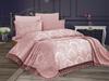Kure Bedspread Set 2pcs, Coverlet 180x250, Pillowcase 50x70, Single Size, Cotton Sateen, Powder