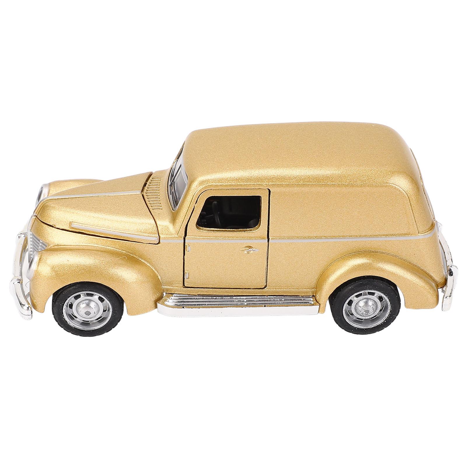 

Классическая игрушка-модель автомобиля из сплава для детей, высокодетализированная модель винтажного автомобиля, коллекционный подарок, красный золотой