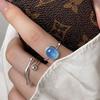 925 Sterling Silve Moonstone Irregular Ring for Women Party Gift Adjustabler Personality Korean Dropshipping