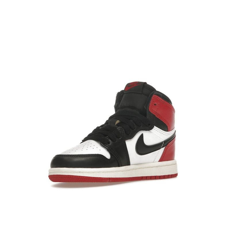 Air Jordan 1 Retro High OG PS Black Toe Reimagined Kids Sneakers Red Varsity-Red White FD1412-106