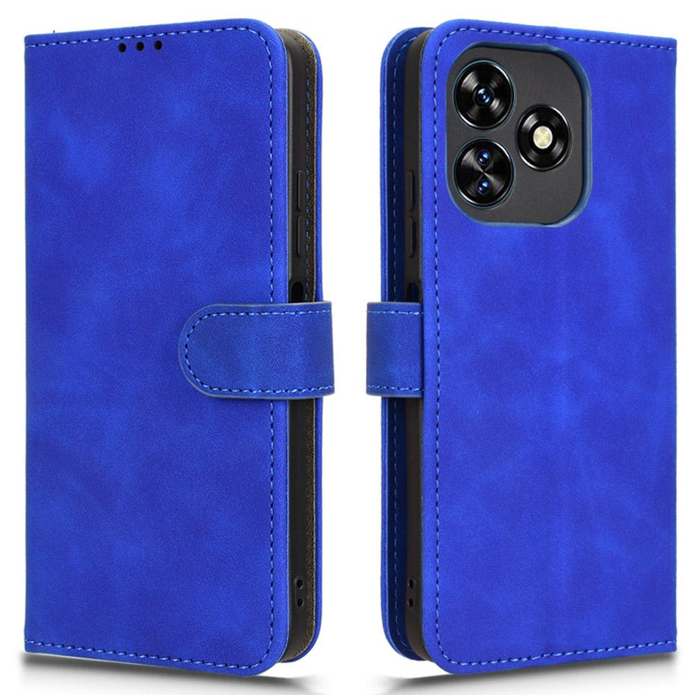 For Oukitel C51 Case Skin-Touch Shockproof Leather Wallet Stand Flip Phone Cover
