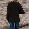 Women Tops Pure Color Stacked Collar Long Sleeve Loose Fit Blouse Mid-length Casual Inner Tops Daily Wear