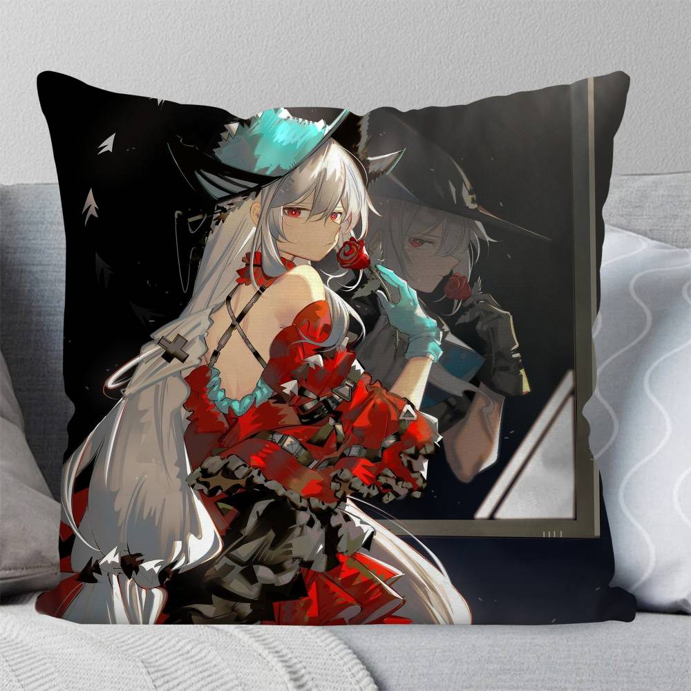 Skadi Animated Game AArknights Pillow Case Fashion Square Pillowcase Bedroom Sofa Room Ins Decoration Leisure