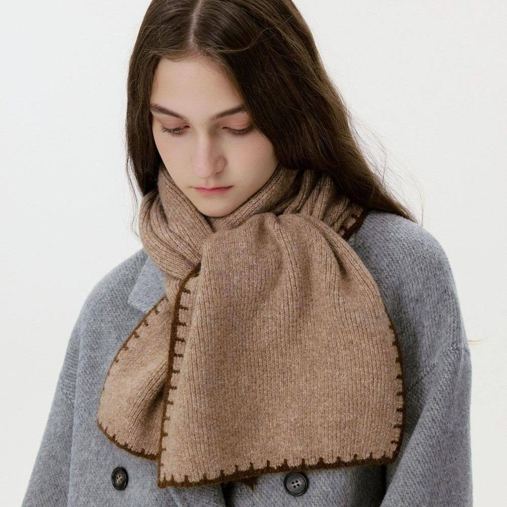 Thicken Knitted Scarfs Large Plush Neckerchief Bandana Winter Scarf Women