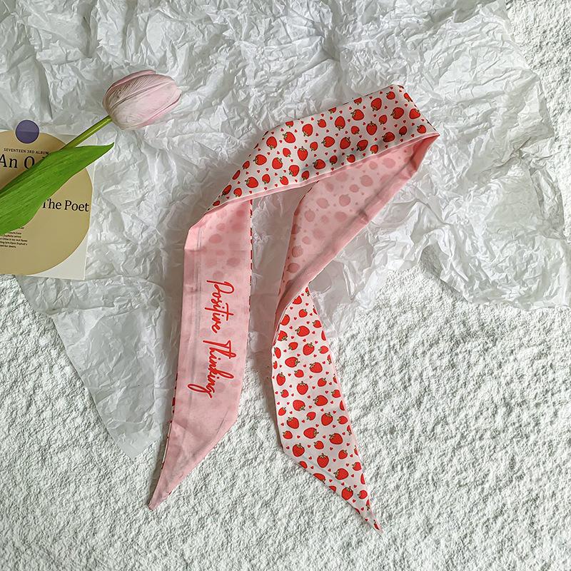 New luxury Brand Model Small Silk Scarf for Women Hair Band Bag Handle Handbag Ribbon Scarf Neck Scarves Neckerchief