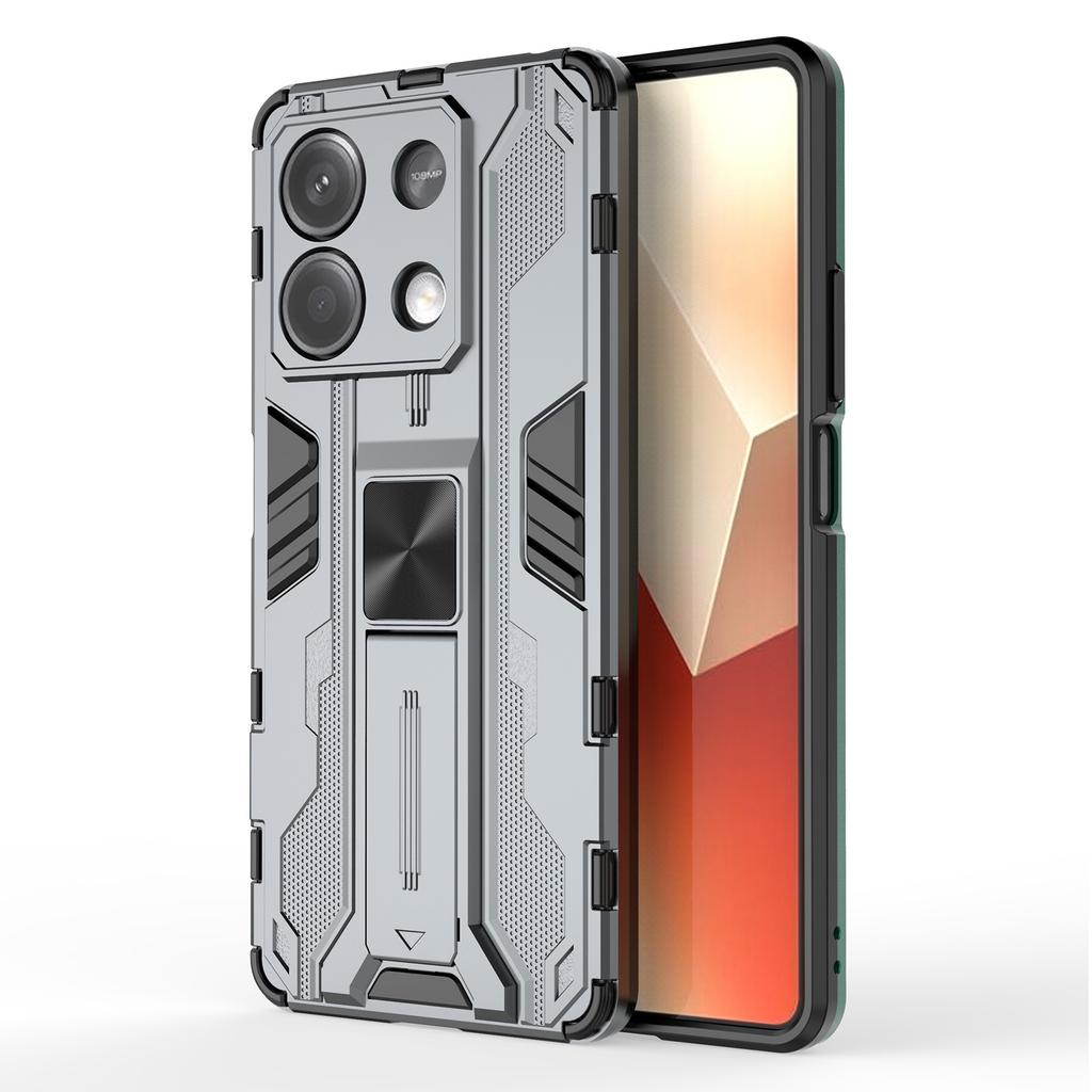 For Xiaomi Redmi Note 13 5G Kickstand Case PC+TPU Hybrid Phone Cover