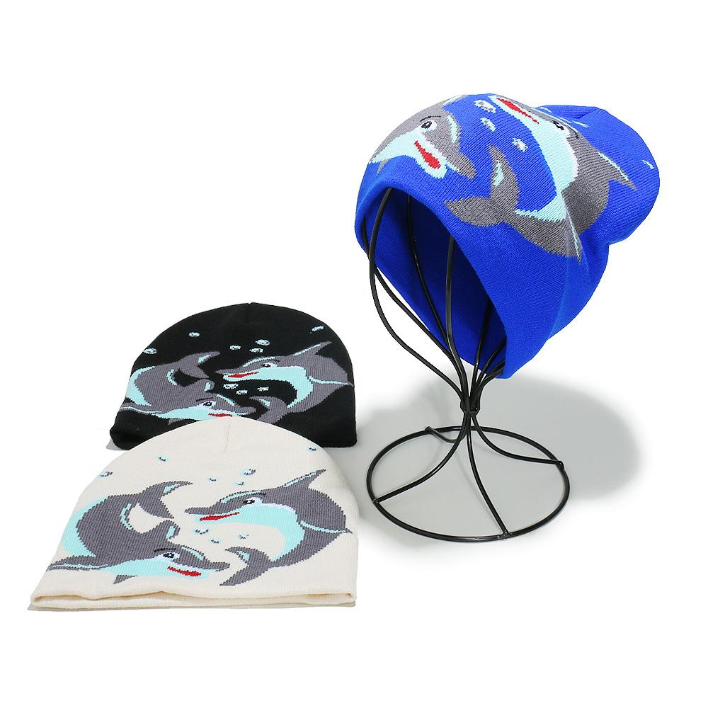 Beanie Cold Hat Female Winter Dolphin Wool Hat Cute Riding Knitted Pullover 2025