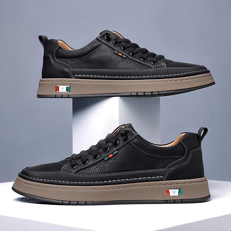 Men's Autumn Casual Leather Shoes - Trendy Soft Sole, Stylish & Versatile.