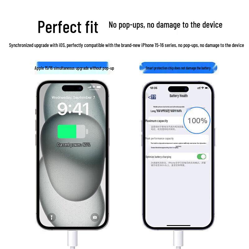 KOVO 20W PD USB-C Fast Charger Set for iPhone 15/16/17 & iPads