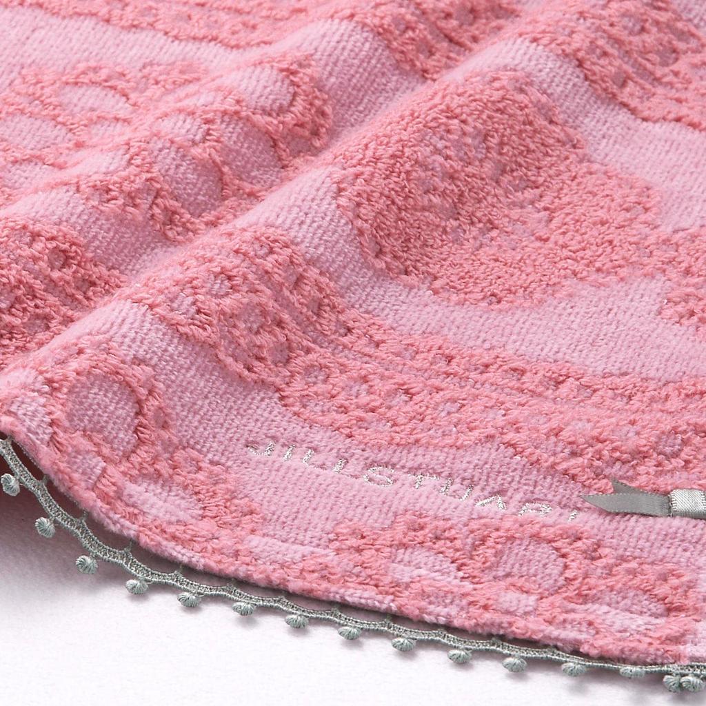 JILLSTUART Dainty Lace Bath 60 x 120 cm Towel, Fluffy, Cute, Lace, Ribbon, Elegant, Floral, Pink, 58-1513330, Approx.