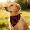Valentine's Day Dog Bandana Dog Heart Prints Cute Triangular Bib with Love Pet Scarf for Small