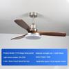 45W Domácnost Inteligentní proměnná frekvence Obývací pokoj Osvětlení elektrického ventilátoru Masivní dřevo Retro Osvětlení ventilátoru pro restaurace Plná specifikace