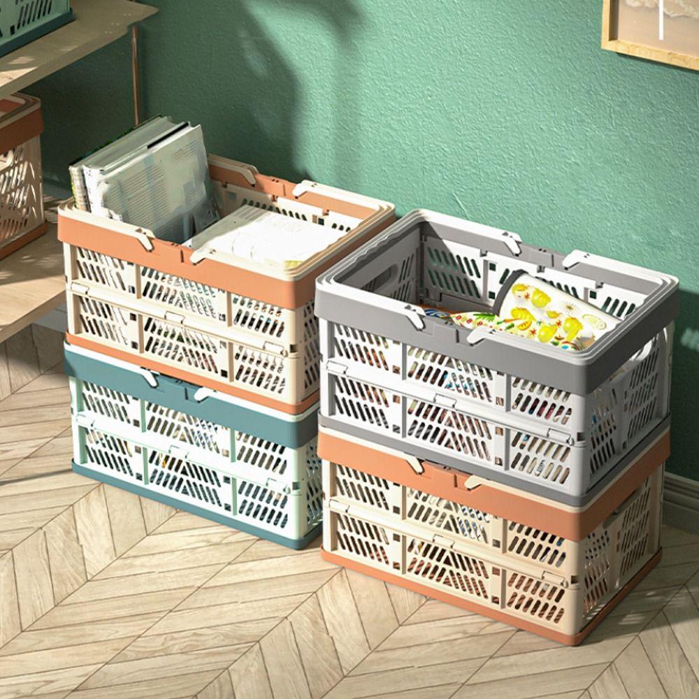 Stackable Folding Storage Basket Thickened Collapsible Storage Crate  Camping